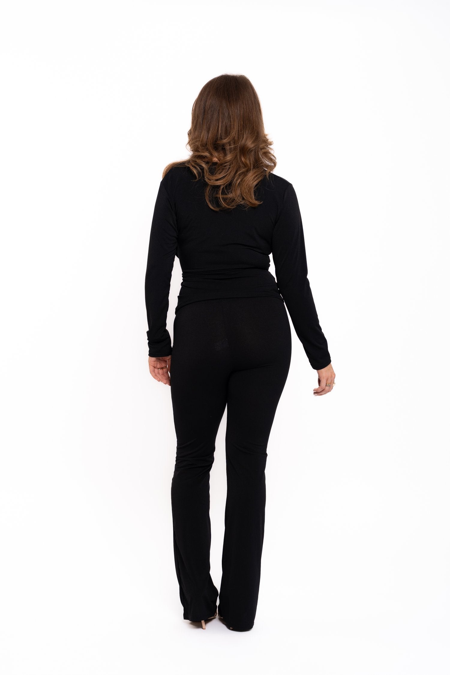 Black Silky Tie Up Co Ord