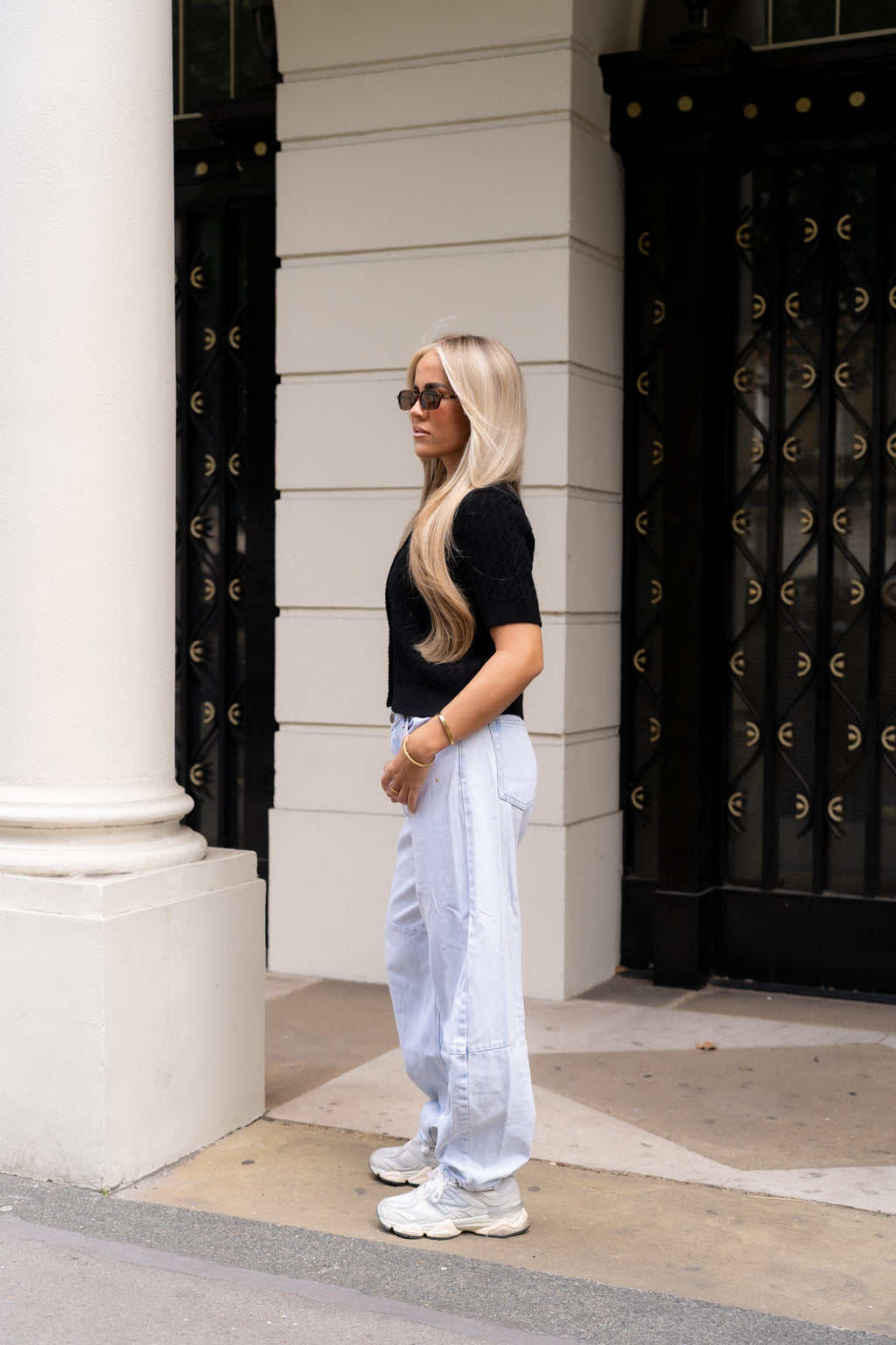 Cable Knit Top Black