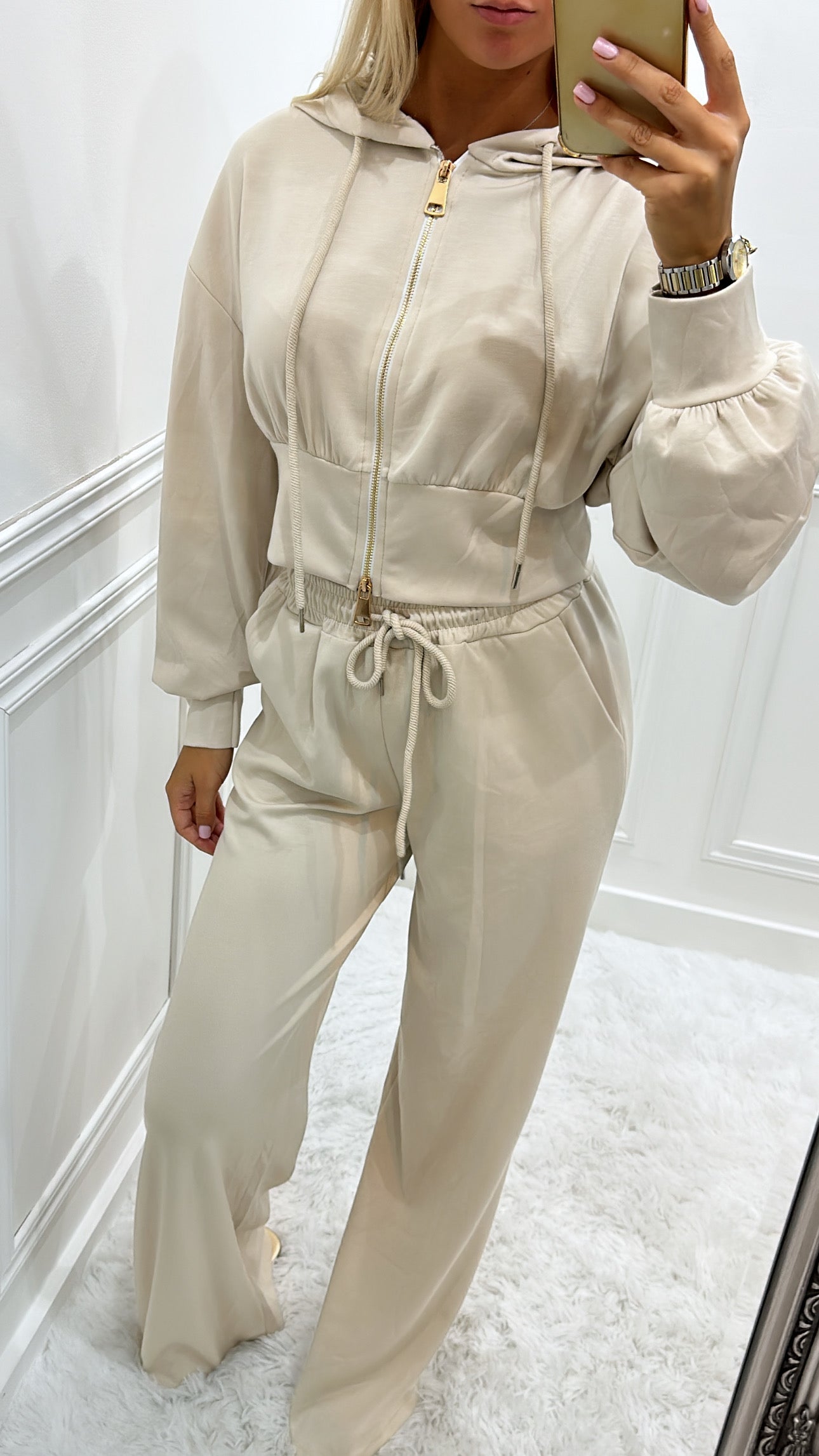 Beige PREMIUM SOFT Tracksuit