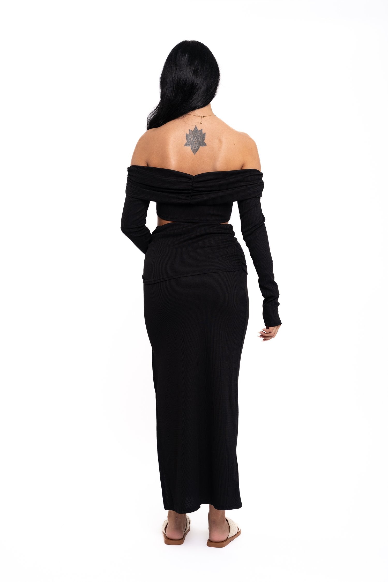 Starfish Maxi Skirt Set Black