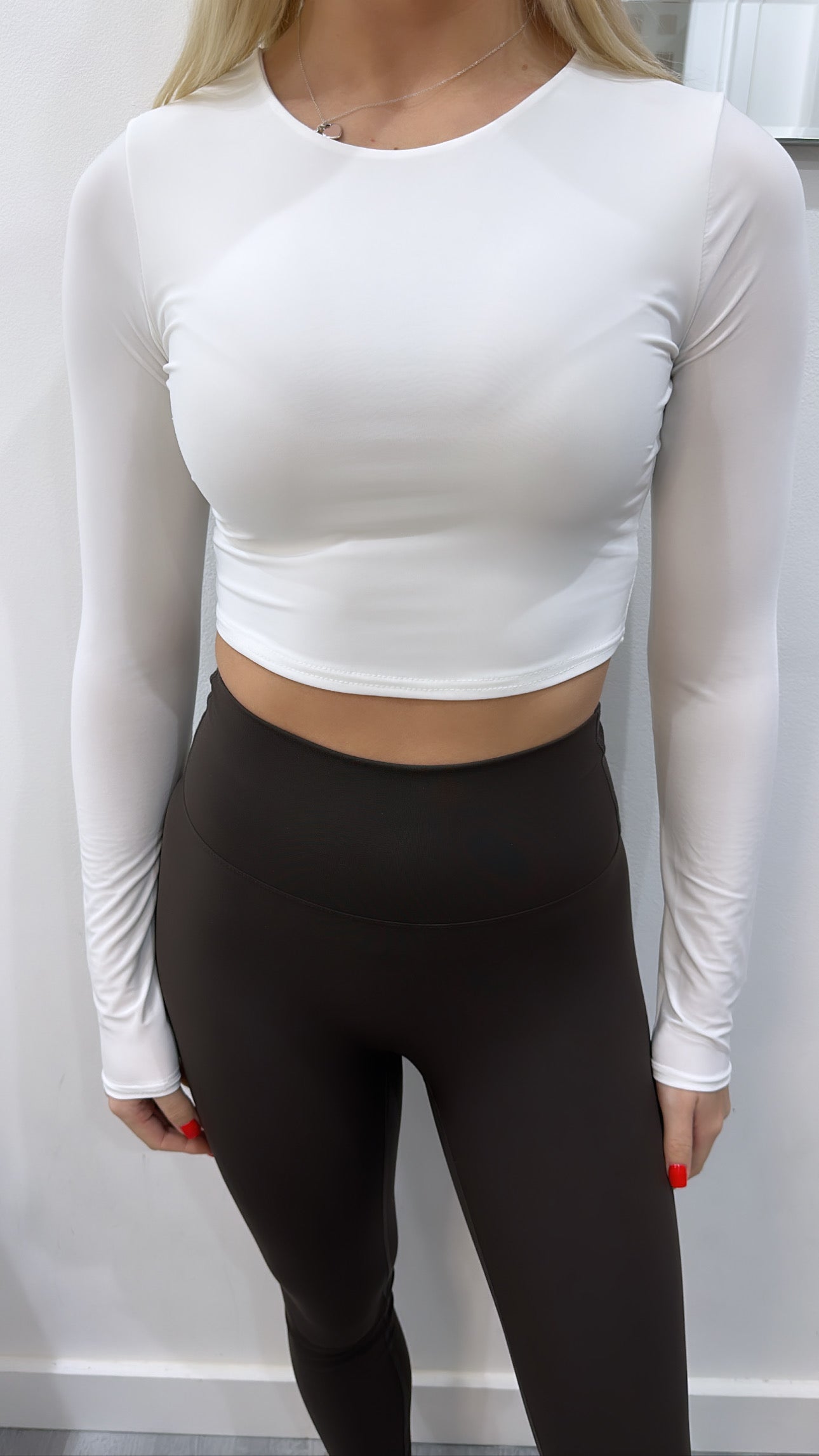 White Sculpt Top