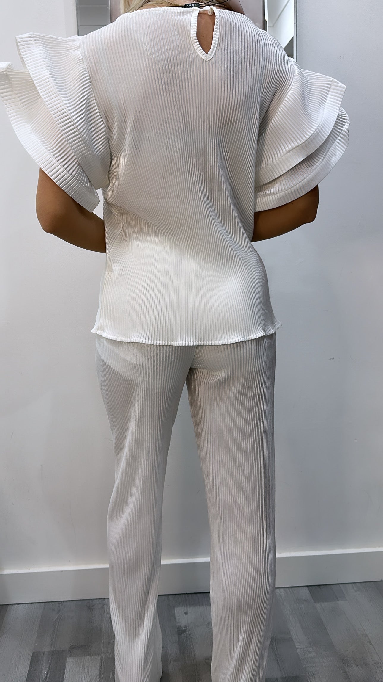 White Plisse Co Ord