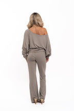 Dove Grey Off The Shoulder Co Ord