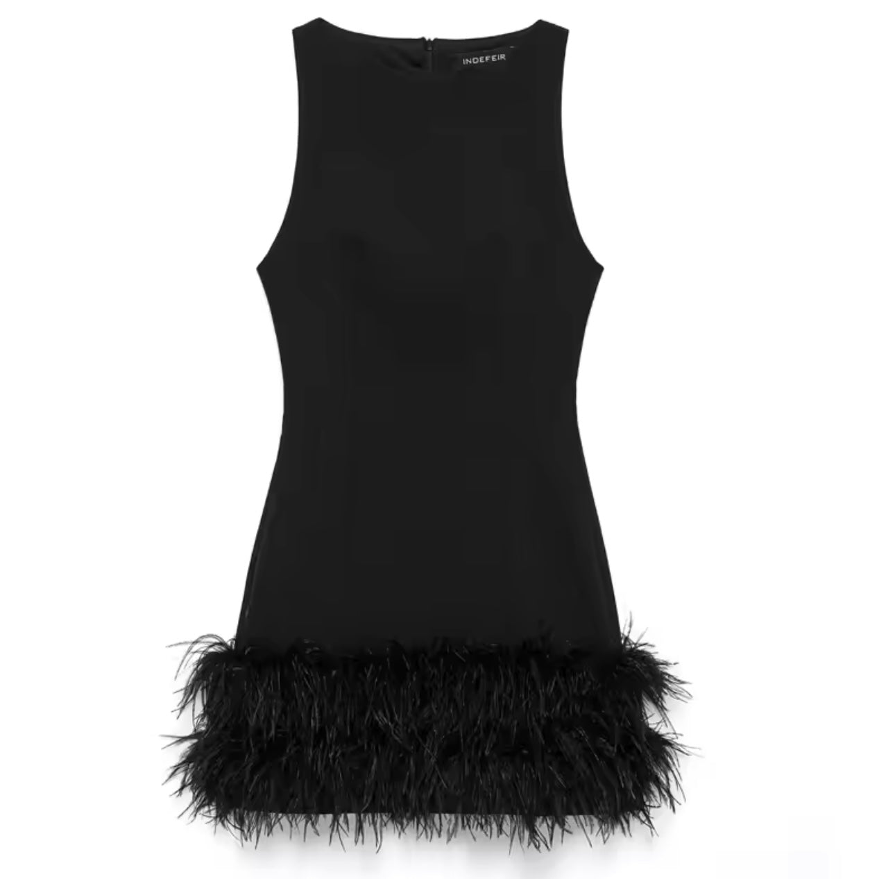 Black Feather Hem Mini Dress (pre order 1 week dispatch)