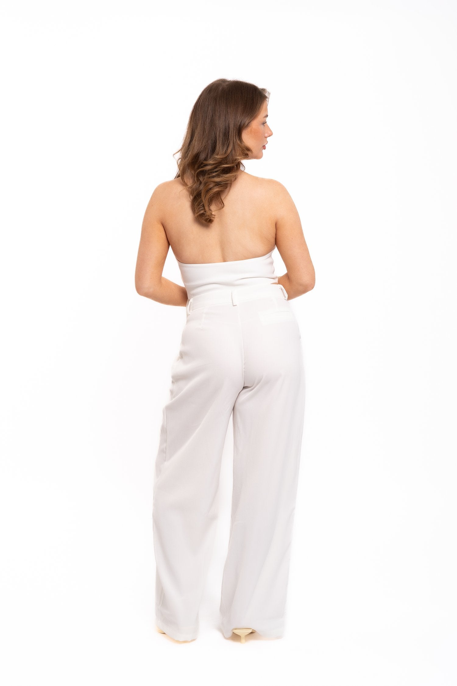 Backless Waistcoat Top White