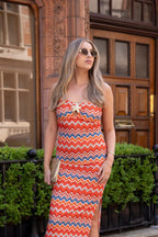 Zigzag Starfish Dress Orange