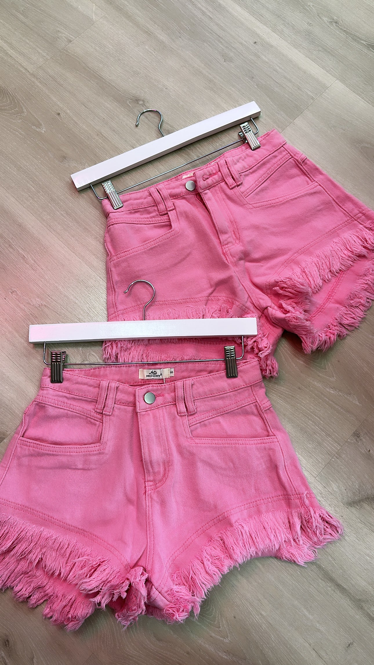 Pink Denim Shorts