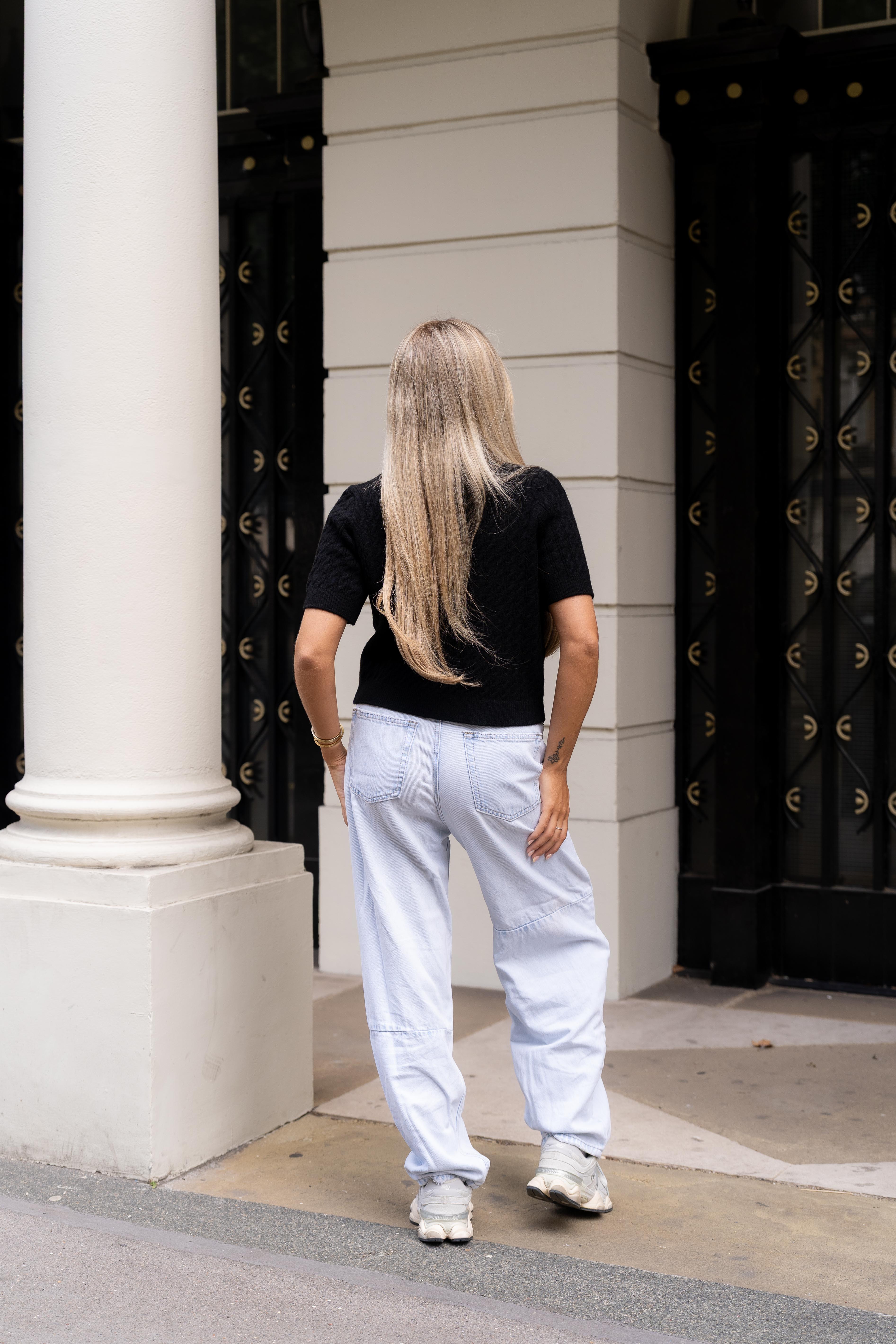 Cable Knit Top Black