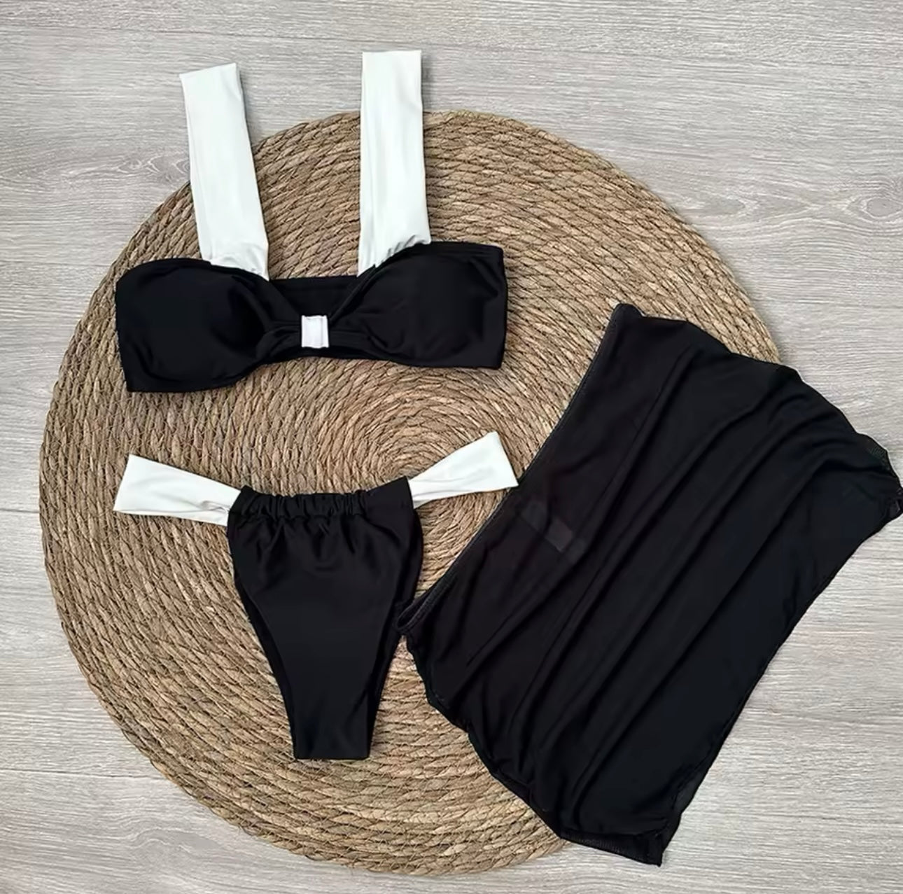 Black & White 3 Piece Bikini