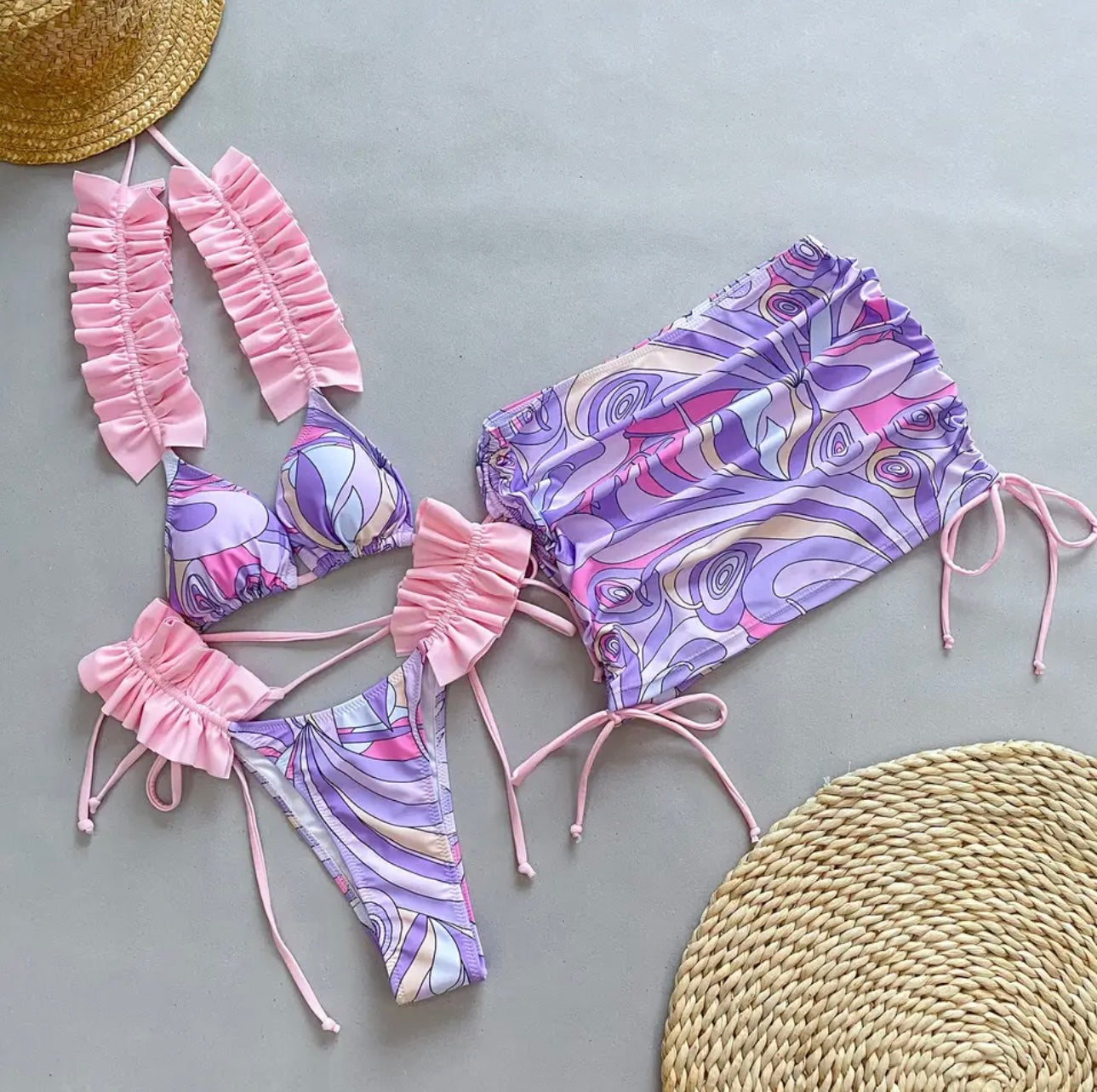 3 Piece Swirl Bikini