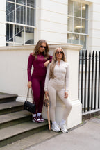 Burgundy Activewear Leggings Set