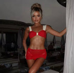 Red & White 3 Piece Bikini