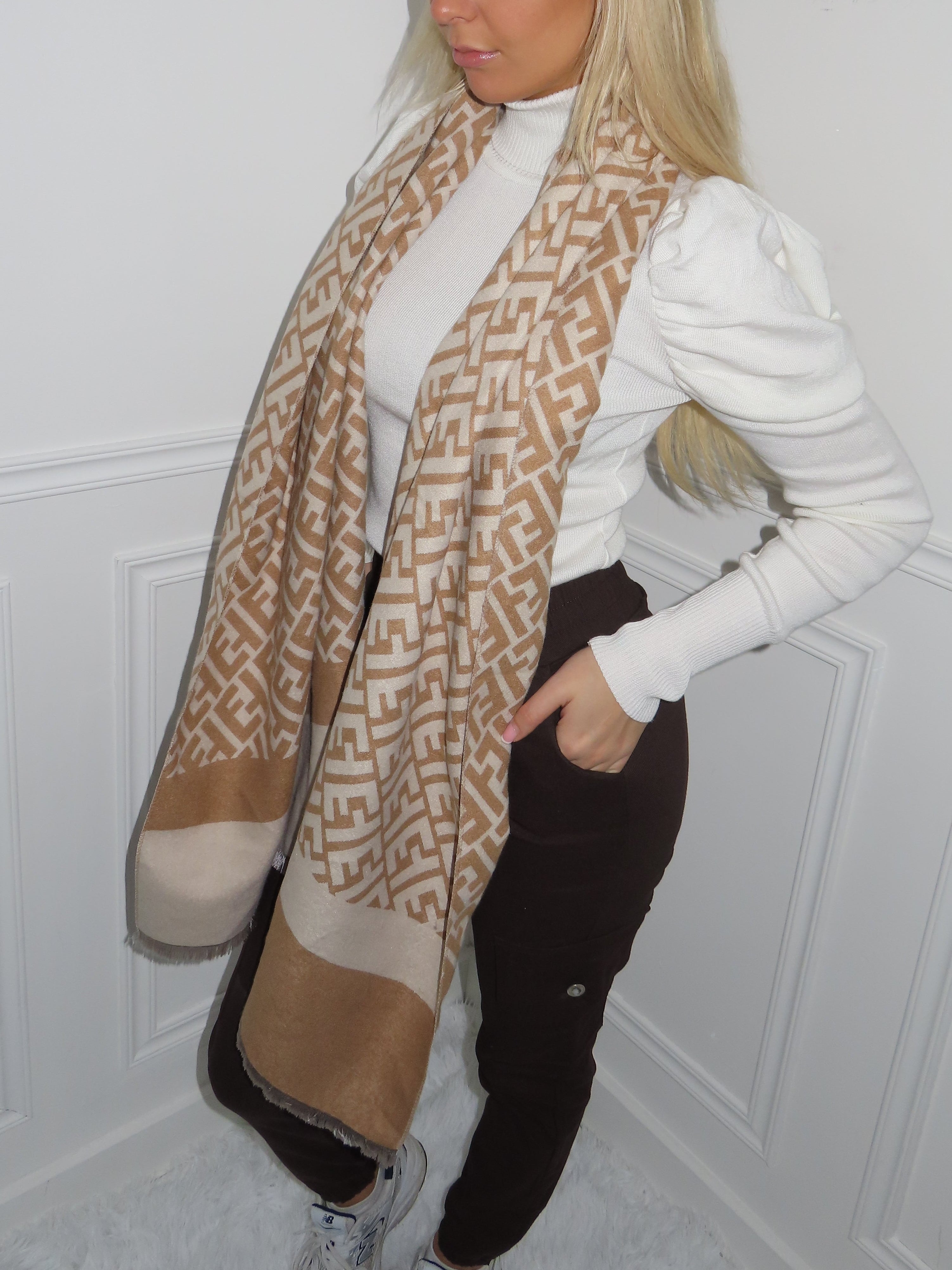Beige / cream scarf
