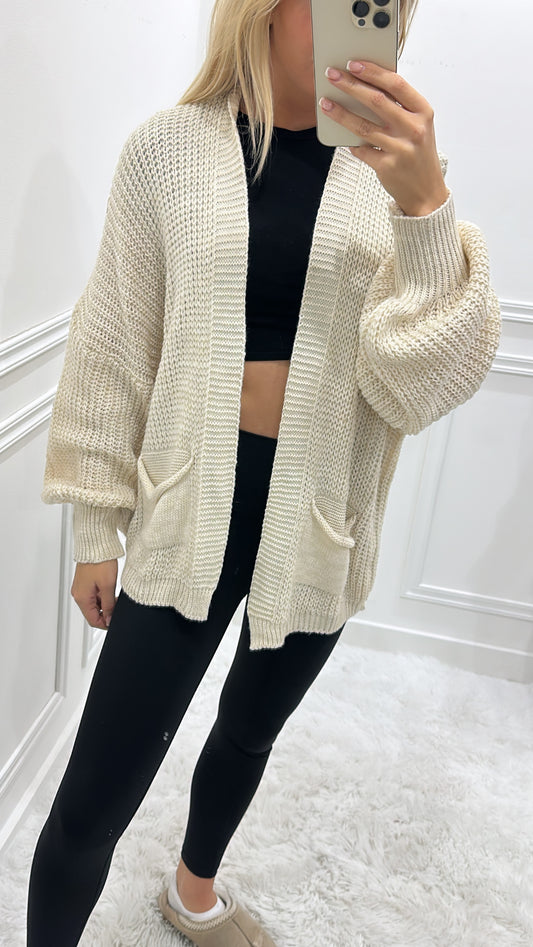 Cream Knit Cardigan