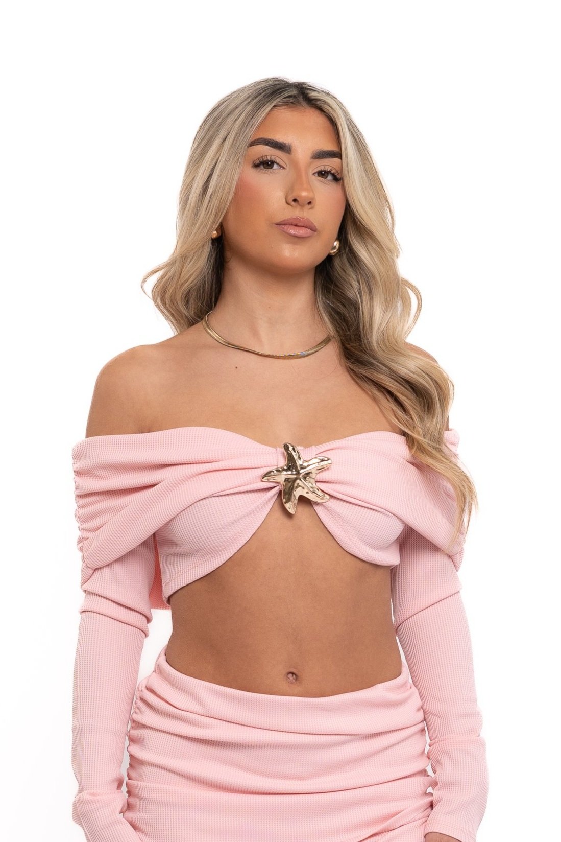 Starfish Maxi Skirt Set Pink