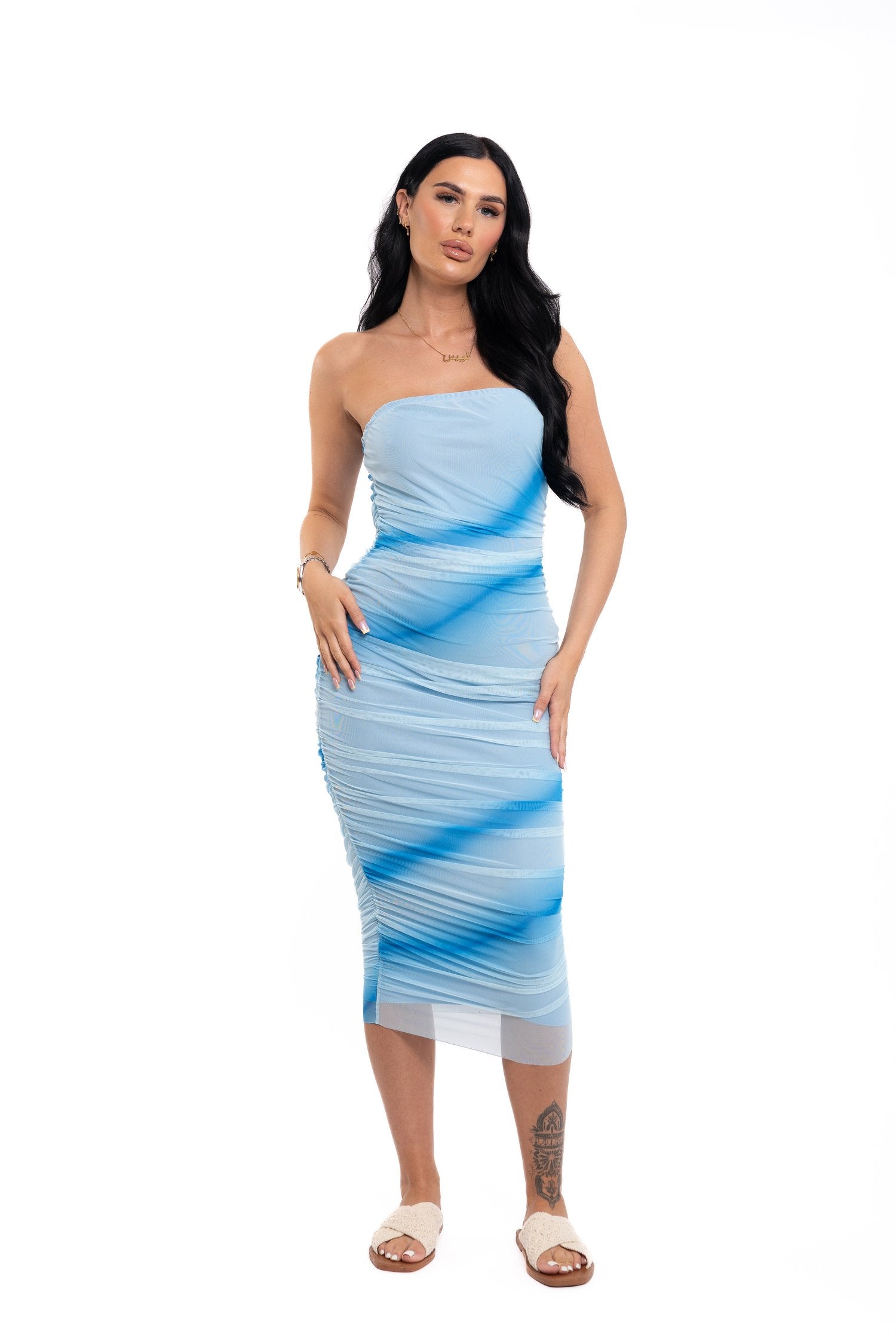 Ombré Maxi Dress Blue