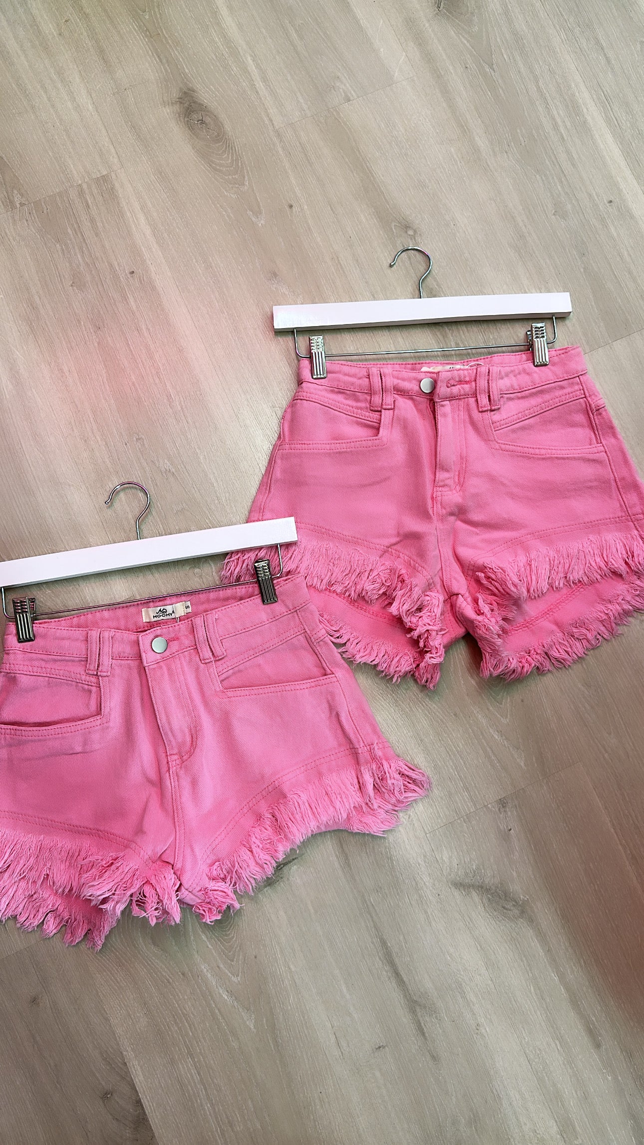 Pink Denim Shorts