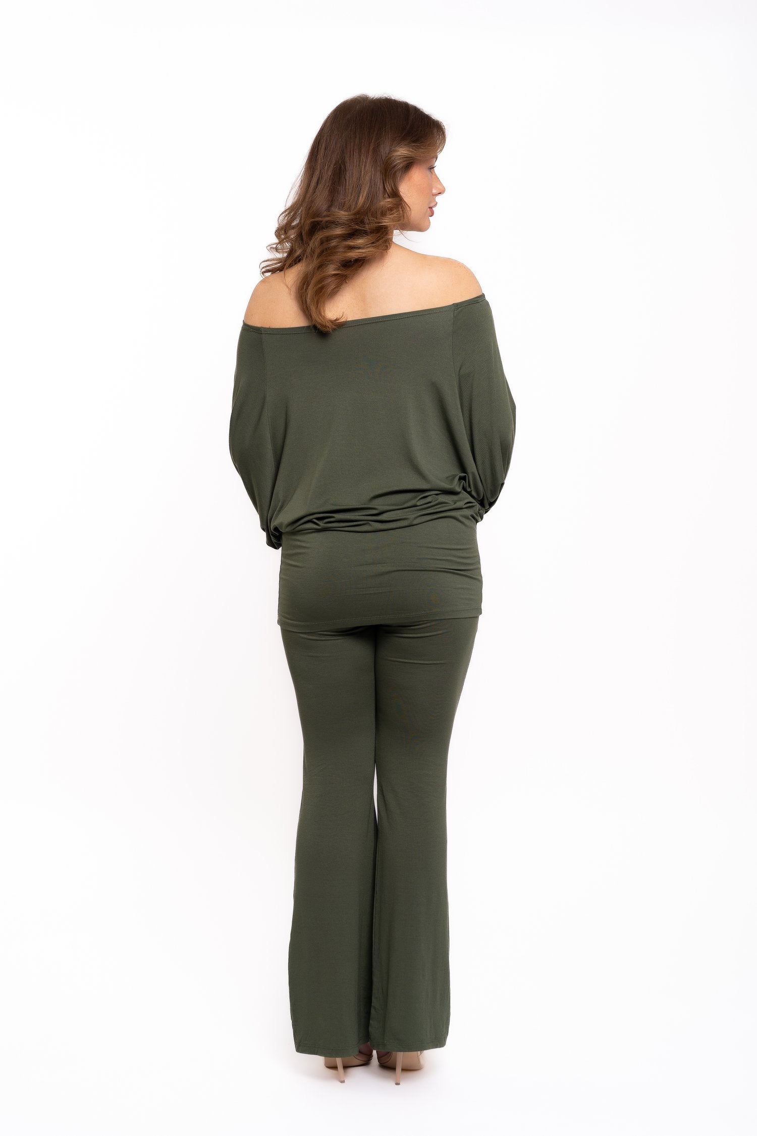 Khaki Off The Shoulder Co Ord