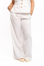 Wide Leg Trousers White
