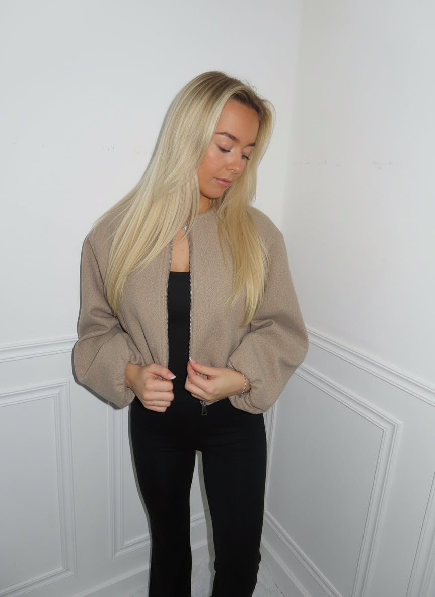 Mocha Bomber Jacket