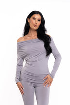 Light Grey Cowl Neck Co Ord