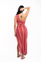 Pink Lace Maxi Skirt Set