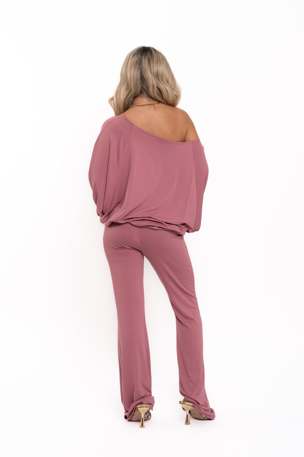 Flamingo Pink Off The Shoulder Co Ord