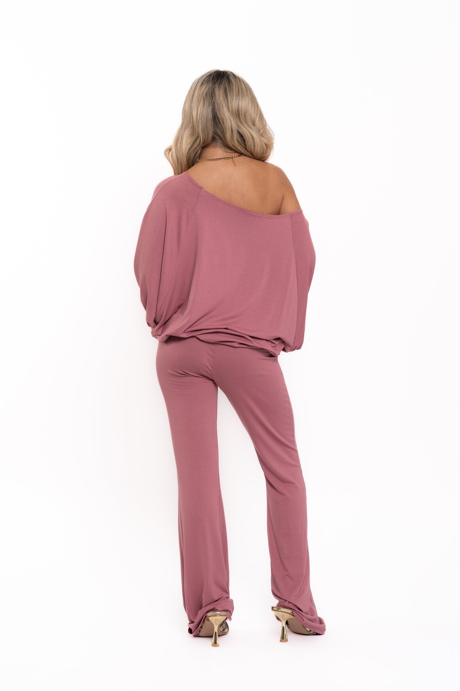 Flamingo Pink Off The Shoulder Co Ord