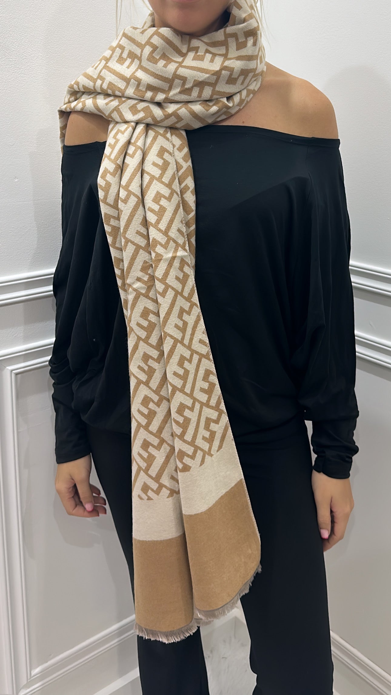 Beige & Mocha Scarf