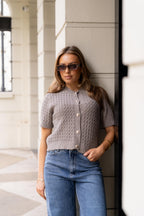 Cable Knit Top Mocha