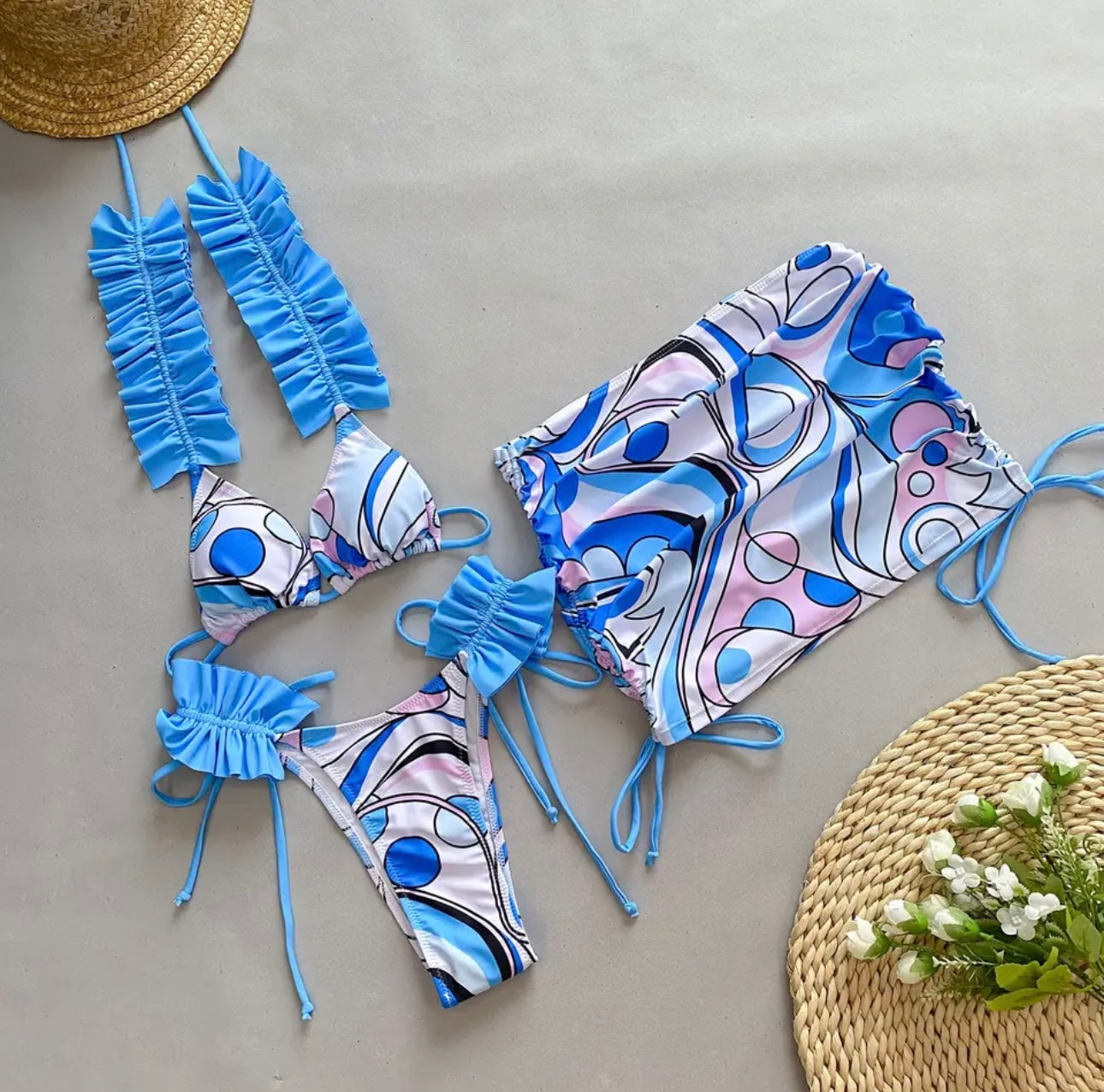 3 Piece Swirl Bikini