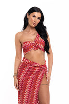 Pink Lace Maxi Skirt Set