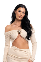Starfish Maxi Skirt Set Beige
