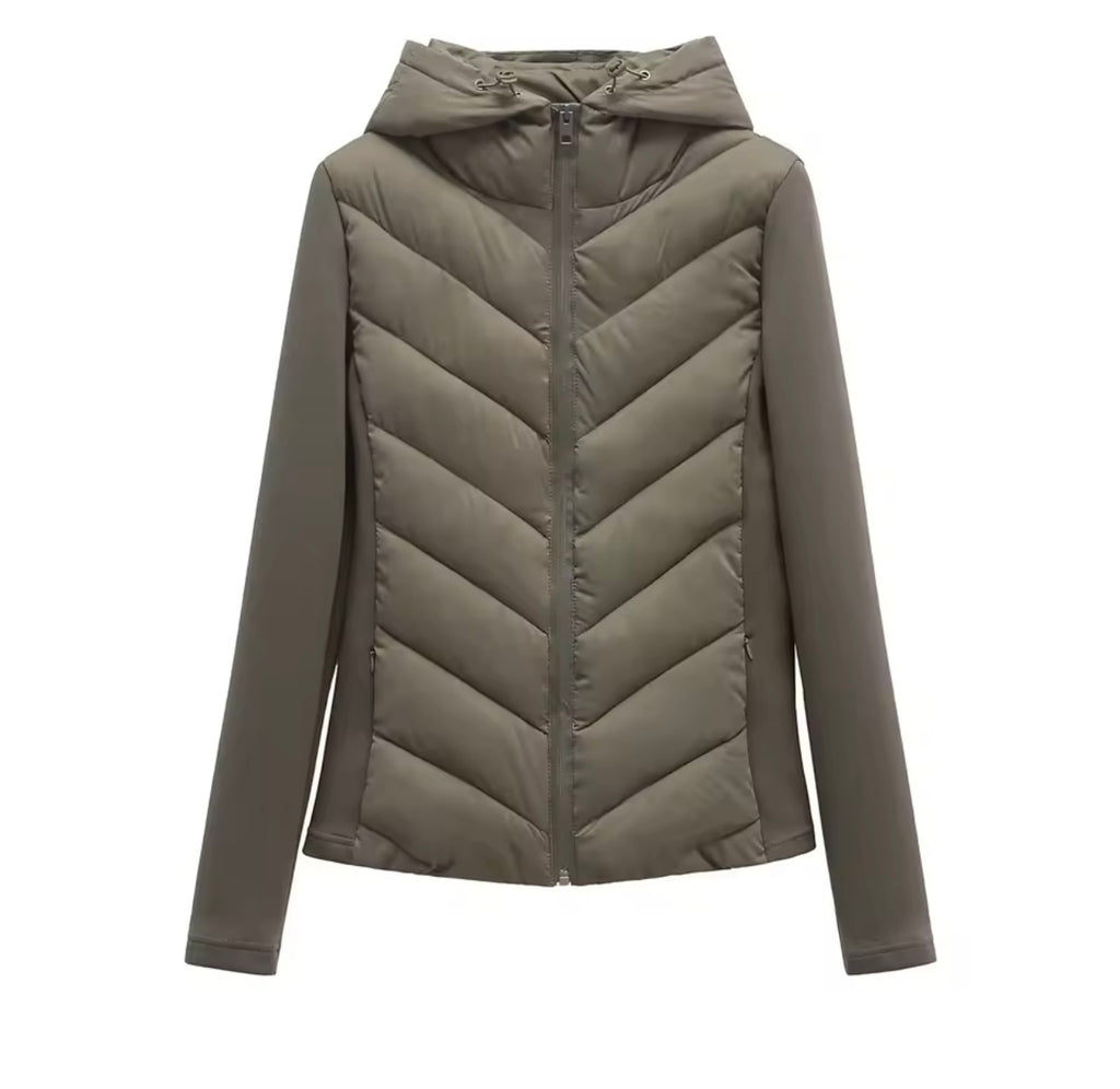 Contrast Puffer Jacket