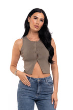 Khaki Vest Top