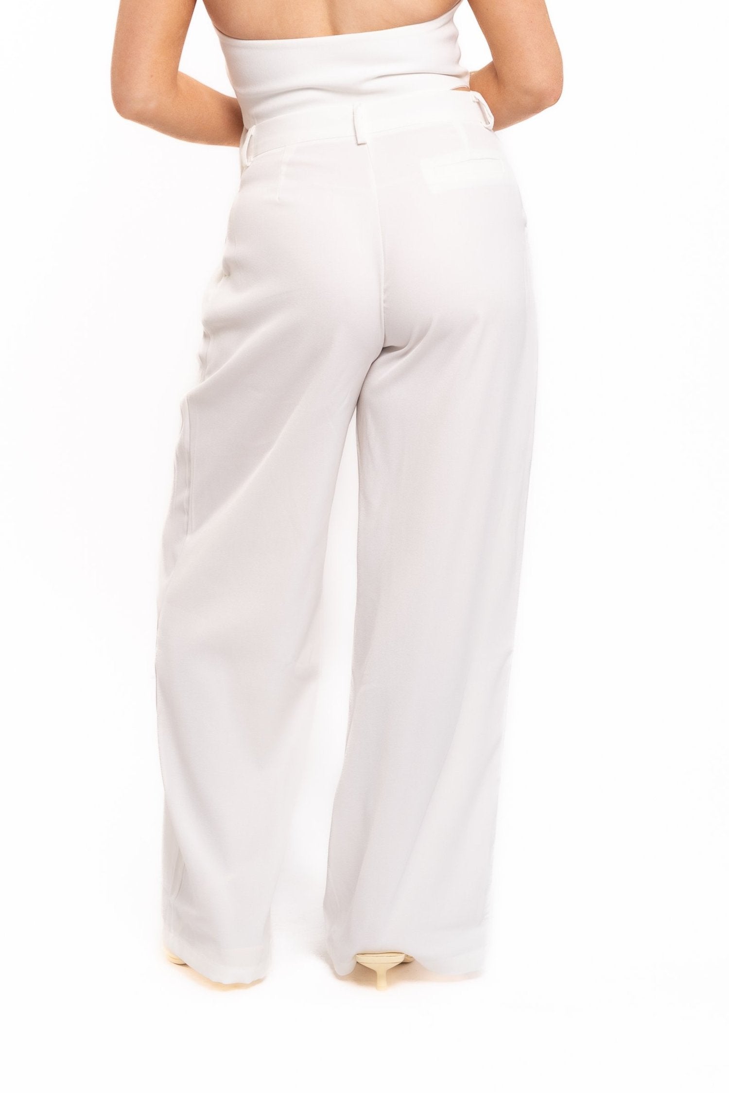 Wide Leg Trousers White