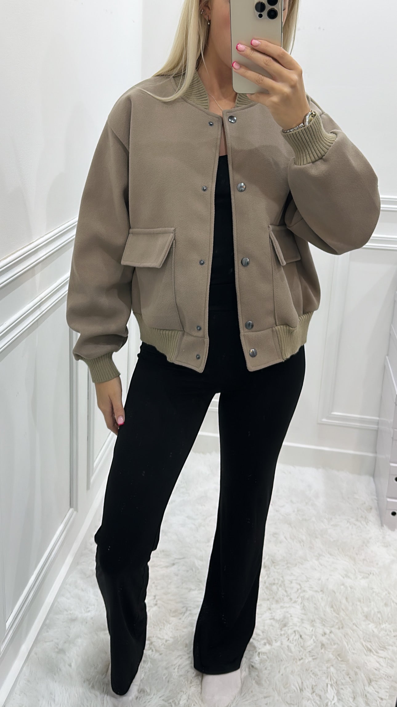 Mocha Bomber Jacket