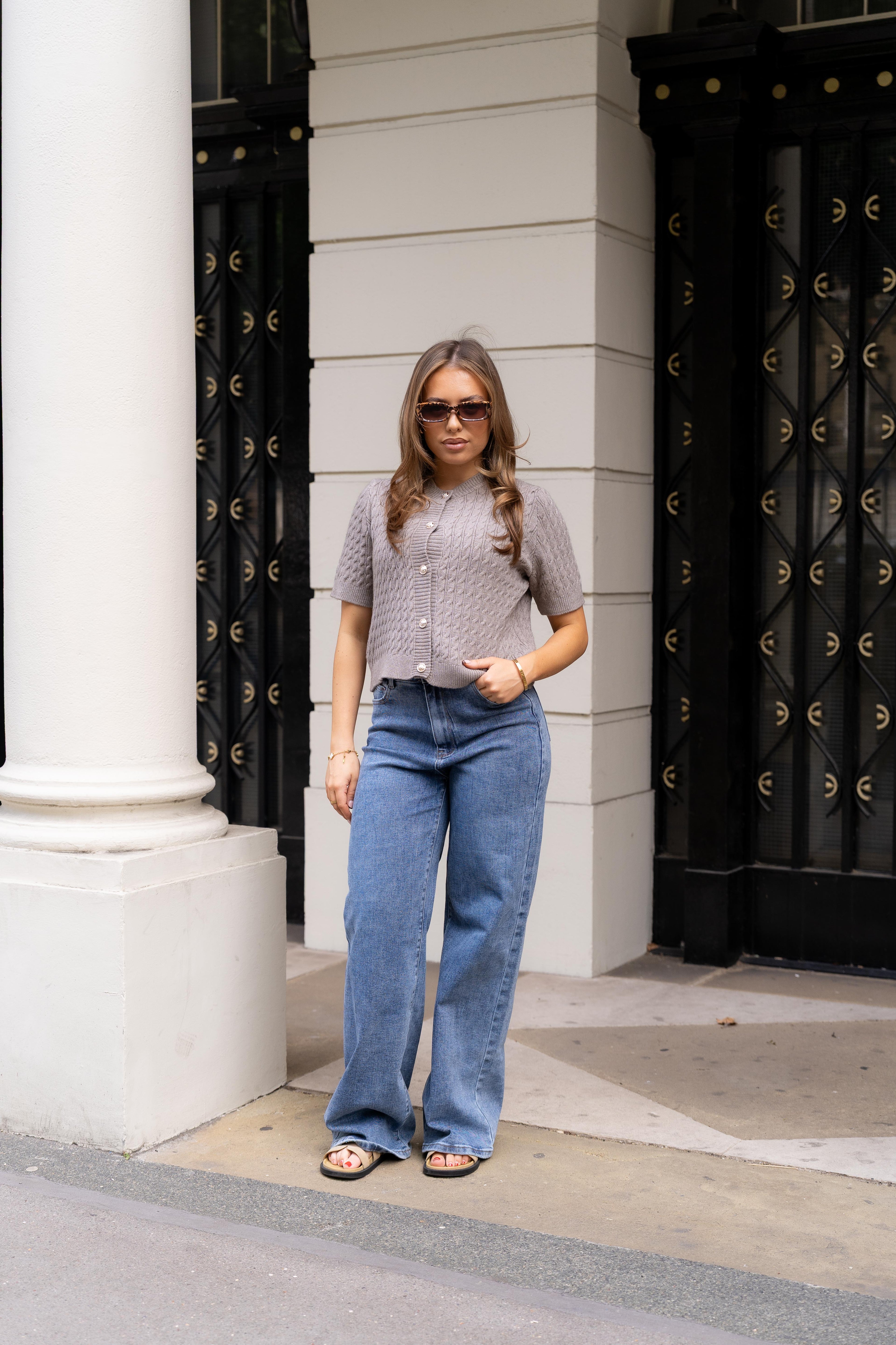 Cable Knit Top Mocha