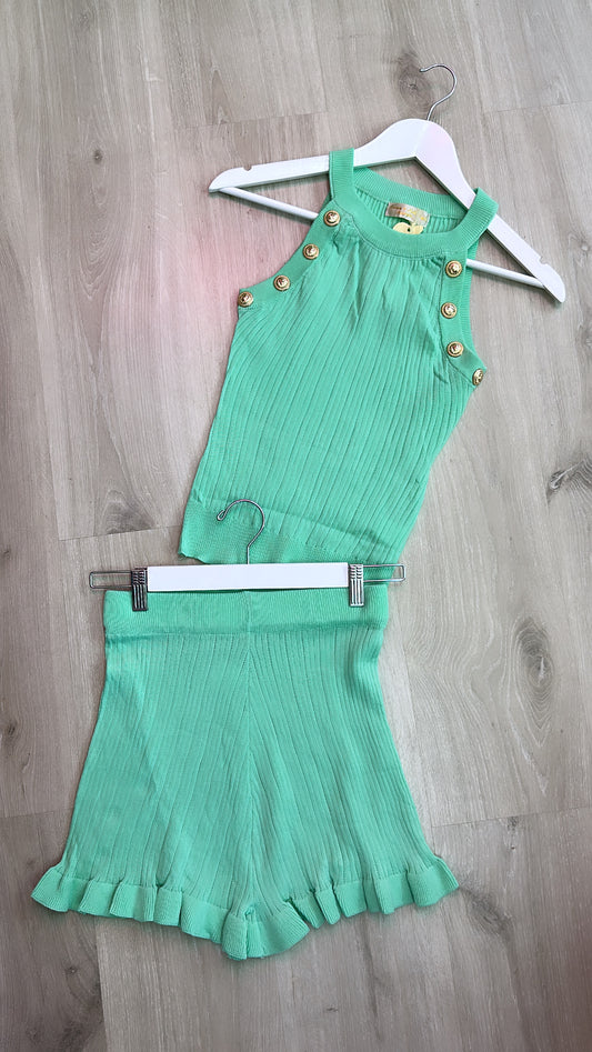 Mint Shorts Co Ord