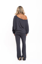 Charcoal Grey Off The Shoulder Co Ord