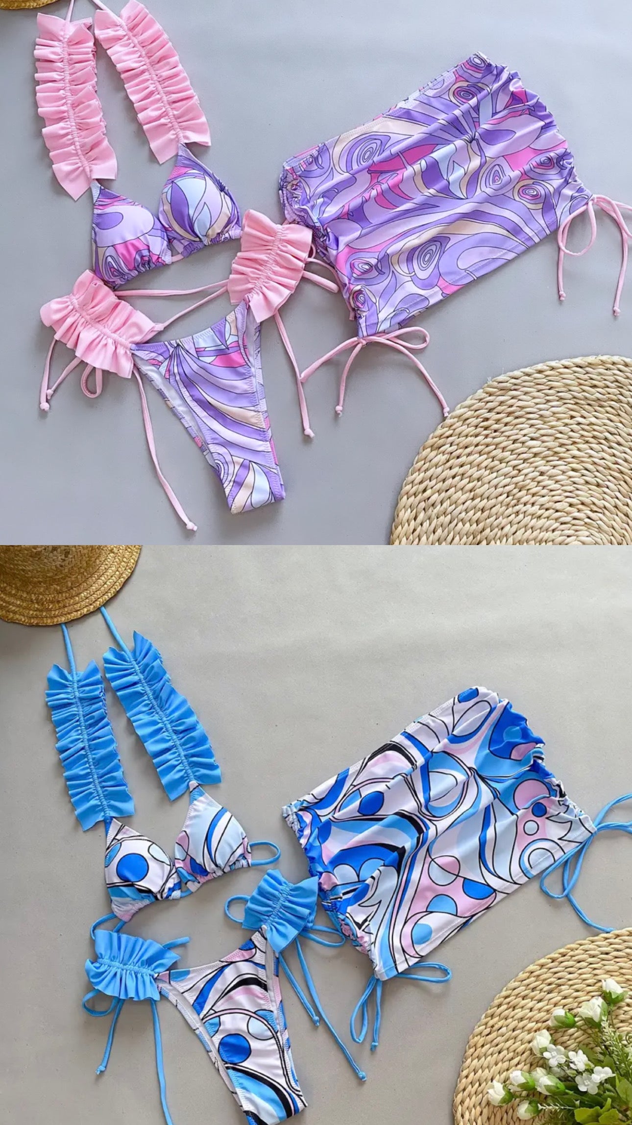 3 Piece Swirl Bikini