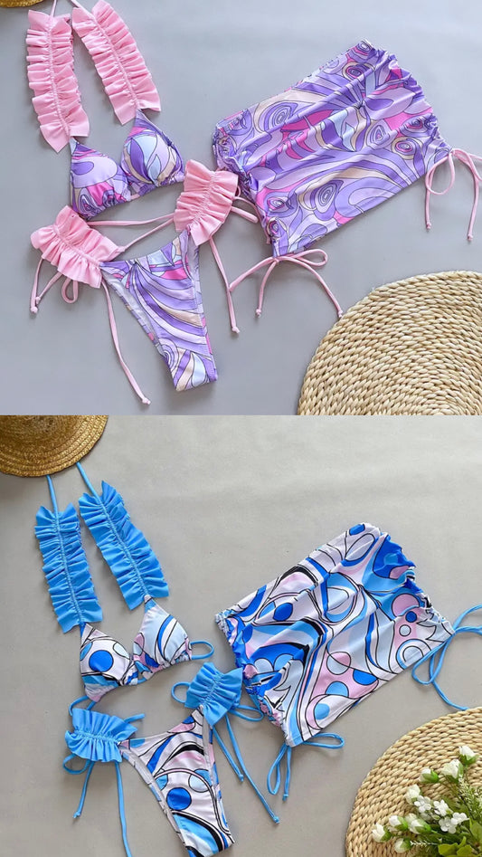 3 Piece Swirl Bikini