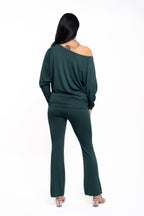Forest Green Off The Shoulder Co Ord