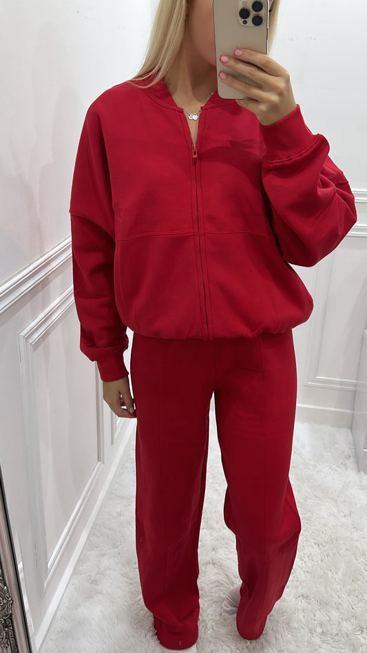 Red Bomber Tracksuit