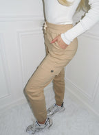 Beige cuffed cargos
