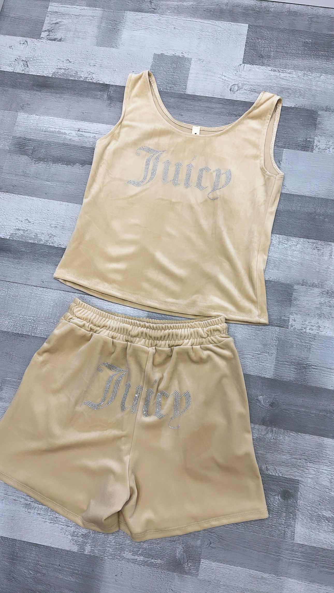 Beige Couture Short Set