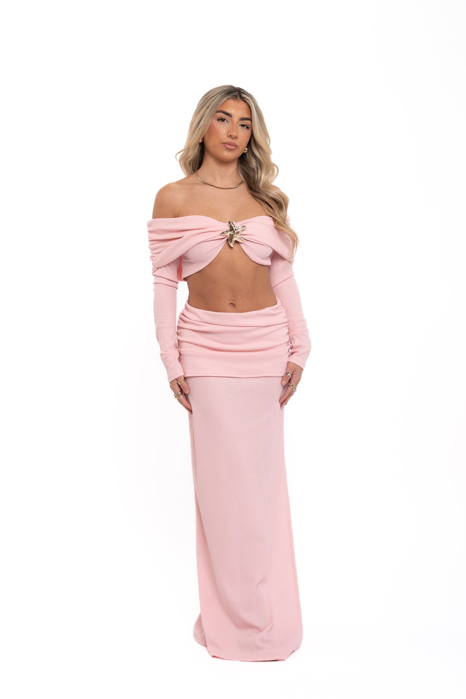 Starfish Maxi Skirt Set Pink