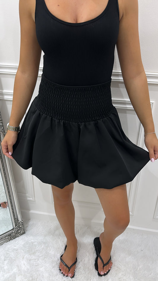 Black Puff Ball Skirt