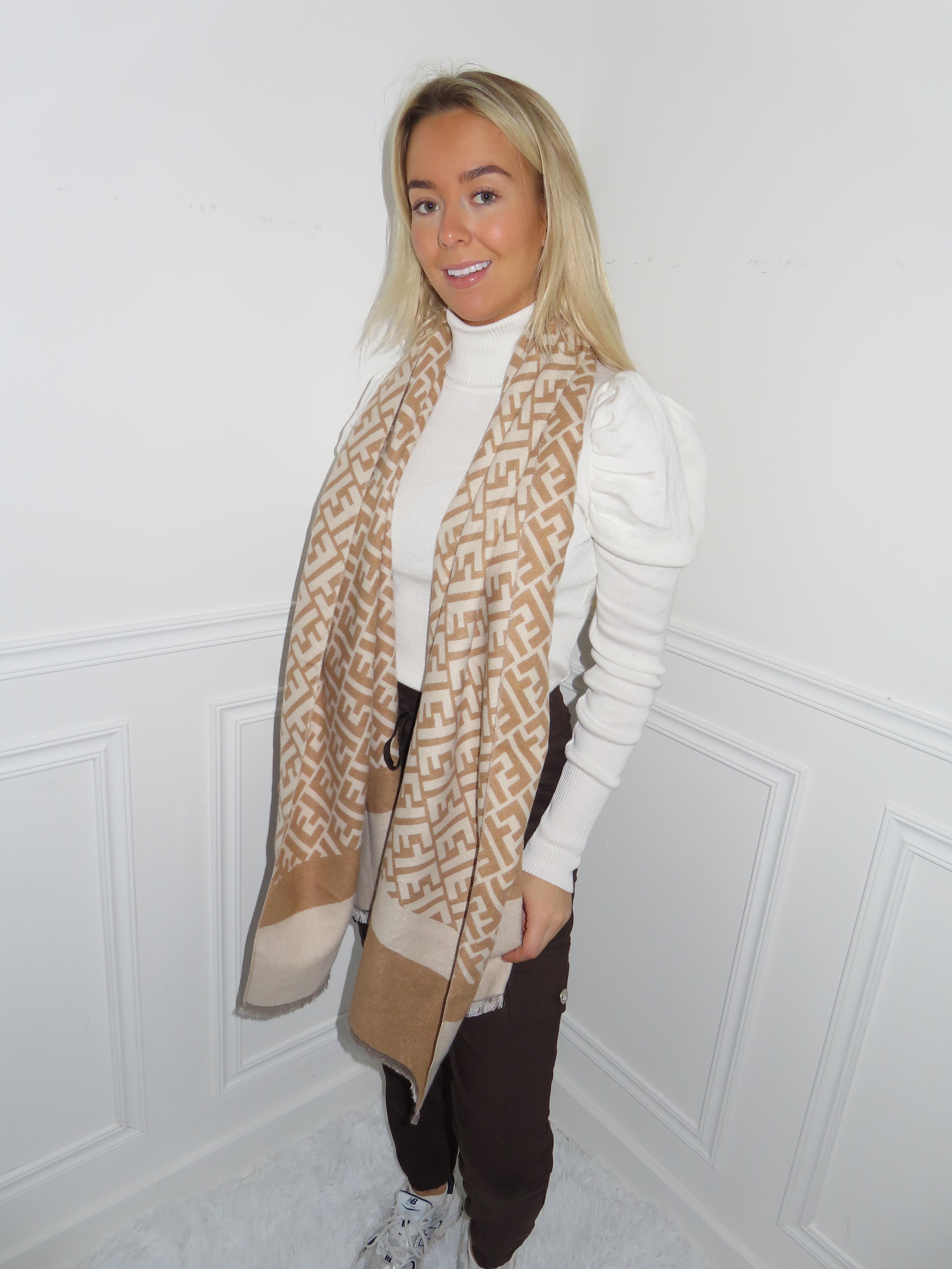 Beige / cream scarf