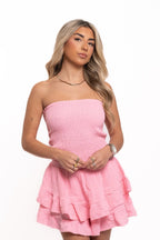 Baby Pink Cheesecloth Playsuit